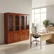 Executive Mahogany Finish Four Glass Door Cabinet - 2