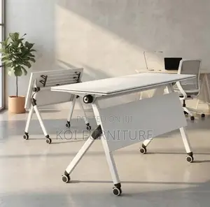 White Folding 1200mm Mobile Office Table