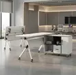White Folding 1200mm Mobile Office Table - 2