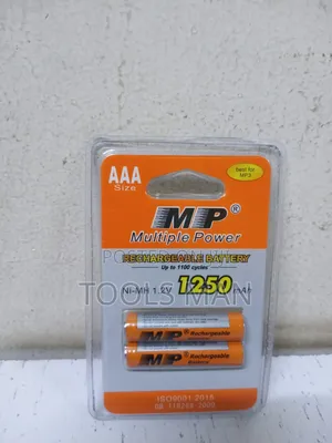 MP 1250mAh AAA Rechargeable Batteries (2-Pack)