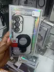 Clear Magnetic Phone Case with Ring for Samsung Galaxy S24 - 2