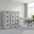 Four Drawer Stainless Steel Office Cabinet - 1