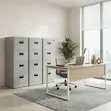Four Drawer Stainless Steel Office Cabinet - 4