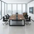 Wooden Cabled 2400mm Boardroom Table - 1