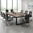 Wooden Cabled 2400mm Boardroom Table - 2