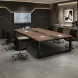Wooden Cabled 2400mm Boardroom Table - 3