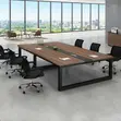Wooden Cabled 2400mm Boardroom Table - 4