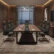 Wooden Cabled 2400mm Boardroom Table - 5