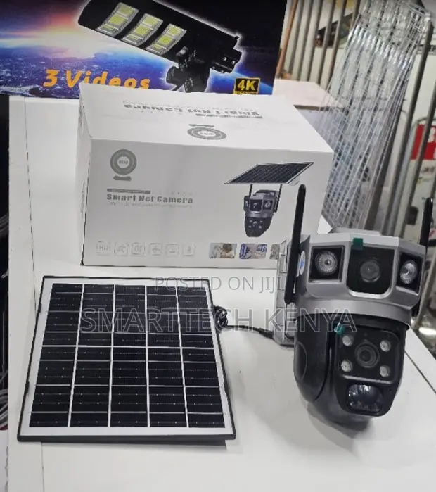 Kamera ya Usalama ya Solar PTZ 4G Isiyo na Waya yenye Lenzi Mbili - 1