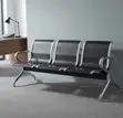Metallic Steel 3-Seater Waiting Bench - 1