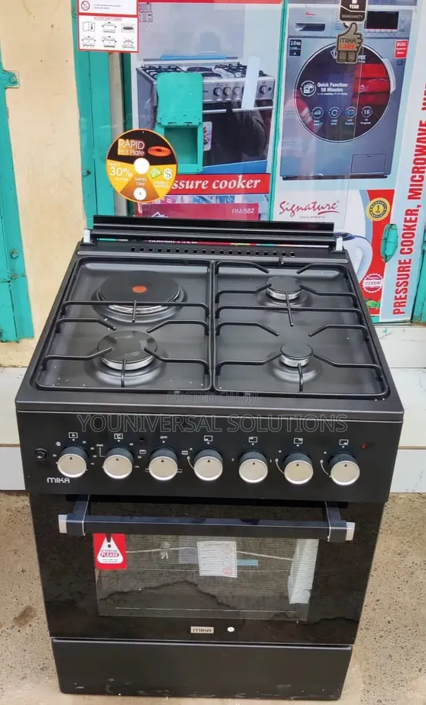 Mika Standing Cooker 60x60 3 Gas + 1 Electric - 1