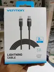 Vention 2M 3A Braided USB-C to Lightning Fast-Charging Cable - 1