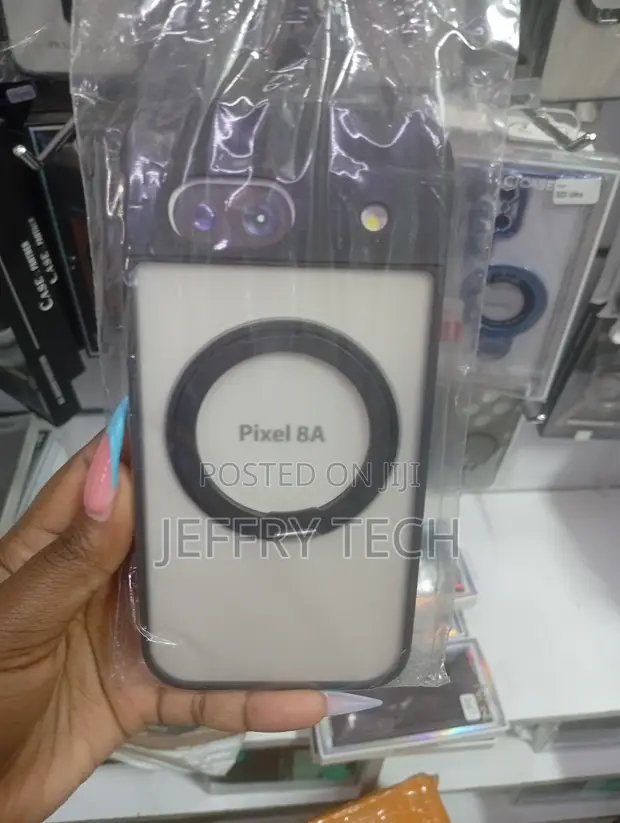 Matte Phone Case with Magnetic Ring Stand for Google Pixel 8A - 1