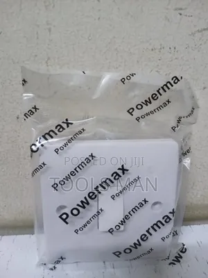 Powermax White Electrical Wall Socket Plate