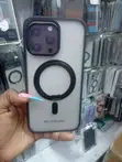 Translucent Magnetic Case with Ring Stand for iPhone 14 Pro Max - 1
