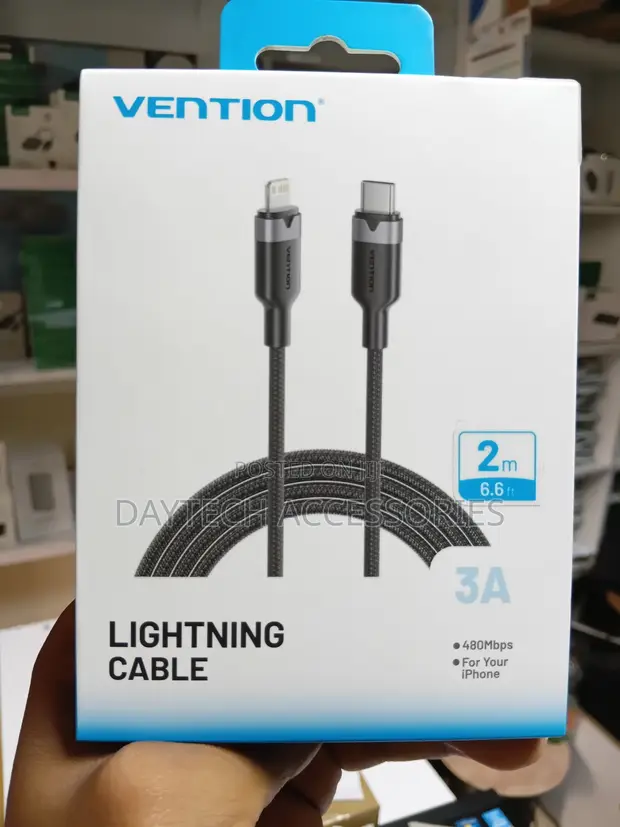 Vention USB-C to Lightning Cable 2M 3A Fast Charging - 1