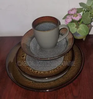24-Piece Ceramic Dinner Set - Earthy Tones