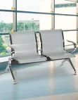 2-Way Link Chair, Unpadded Waiting Bench - 2