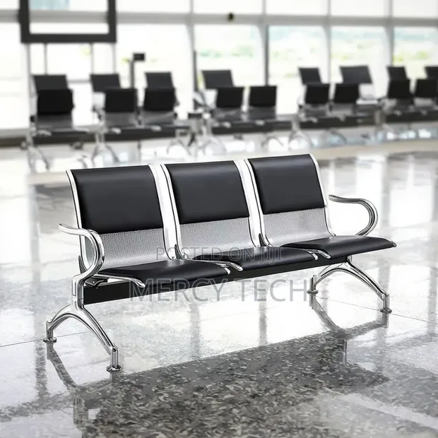 3-Way Link Chair, Padded Waiting Bench - 1