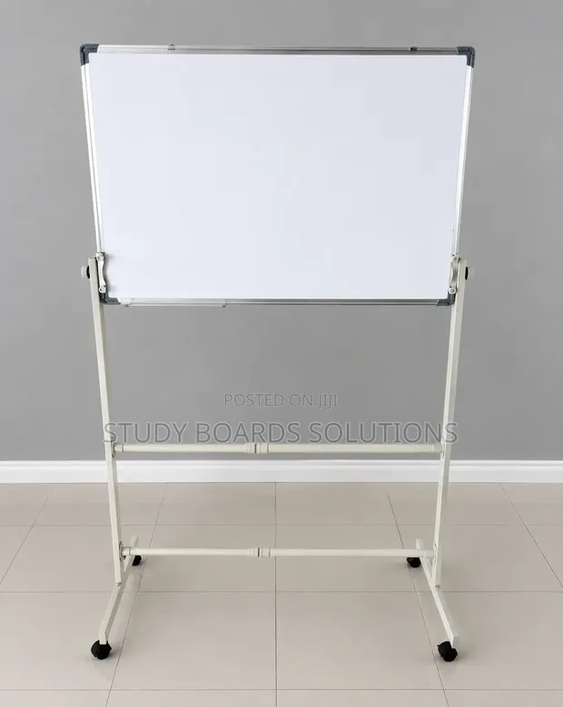 90x60cm Presentation Whiteboard with Wheeled Stand - 1