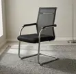 Mesh Waiting Chair - Black - 1