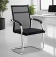 Mesh Waiting Chair - Black - 3