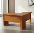1400MM Study Table - Brown - 4