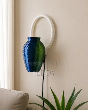 Wall-Mountable Halo Light with Vase