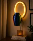 Wall-Mountable Halo Light with Vase - 2