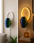 Wall-Mountable Halo Light with Vase - 3