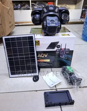 AOV V380 4G Triple Lens Solar PTZ Security Camera - Outdoor
