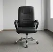 Mid-Back Black Leather Padded Swivel Office Chair - 5
