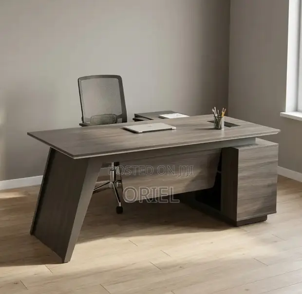 1600mm L-Shape Office Desk - Black - 1