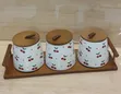 Airtight Ceramic Storage Containers with Bamboo Tray - 3