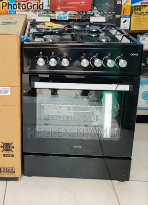 Mika ORYX Standing Cooker 60x60cm, 3 Gas Burners + 1 Hotplate