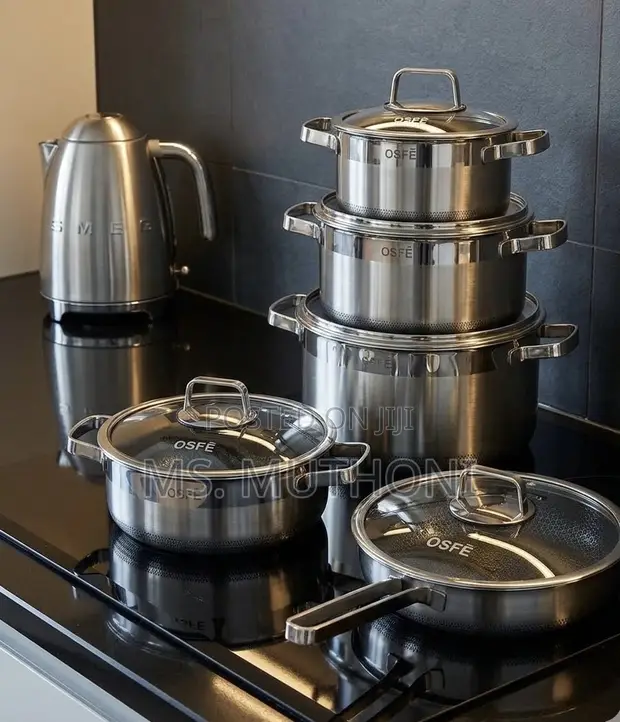 OSFE Premium Titanium-Infused Stainless Steel Pots and Pans Set - 1