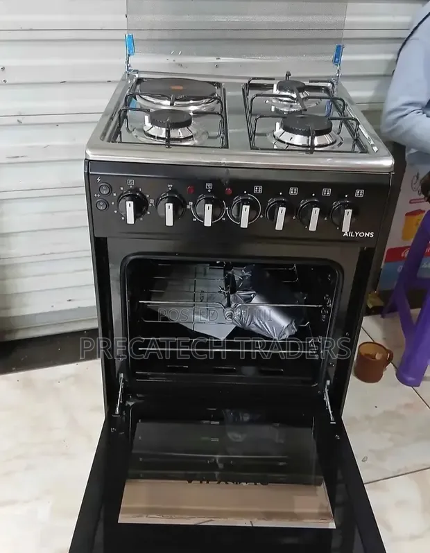 Ailyons 3+1 Standing Gas Cooker with Oven - 50x55 - 1