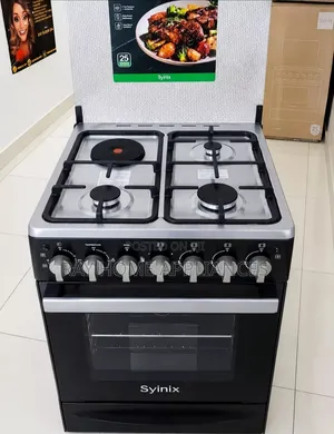 Brand New Syinix 60cm x 60cm Standing Cooker with 3 Gas + 1 Rapid Hotplate