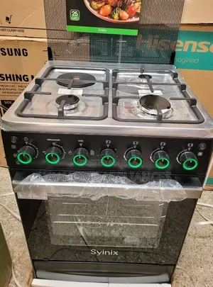 Syinix Standing Cooker 60x60cm (3 Gas + 1 Hotplate)