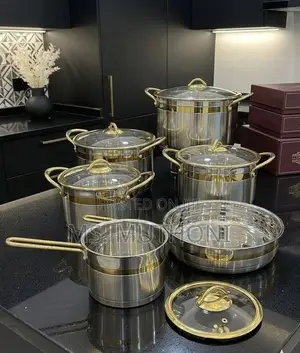 Luxury Triply Stainless Steel Sufuria Set (11 Pcs)