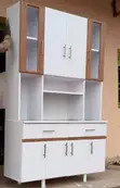 Modern Storage Kitchen Cabinet with Microwave Shelf - 2
