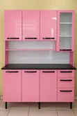Modern Storage Kitchen Cabinet with Microwave Shelf - 3