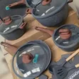 New Inn 16 PCS DONNOR BERRY Granite Nonstick Cookware Set - 2