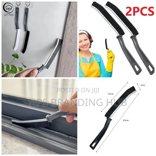 2 Piece Hard Bristled Crevice Brush - 1