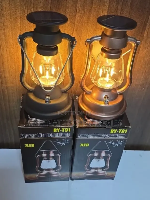 RY-T91 Solar & Hand Crank LED Lantern Lamp - 1