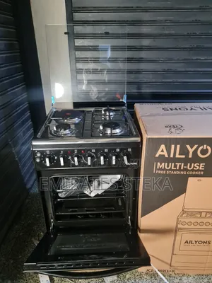 Ailyons 3 Gas + 1 Electric Hotplate Standing Cooker with Electric Oven