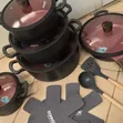 15 Pcs WAVE Nonstick Cookware Set - DONNOR Crystal - 2