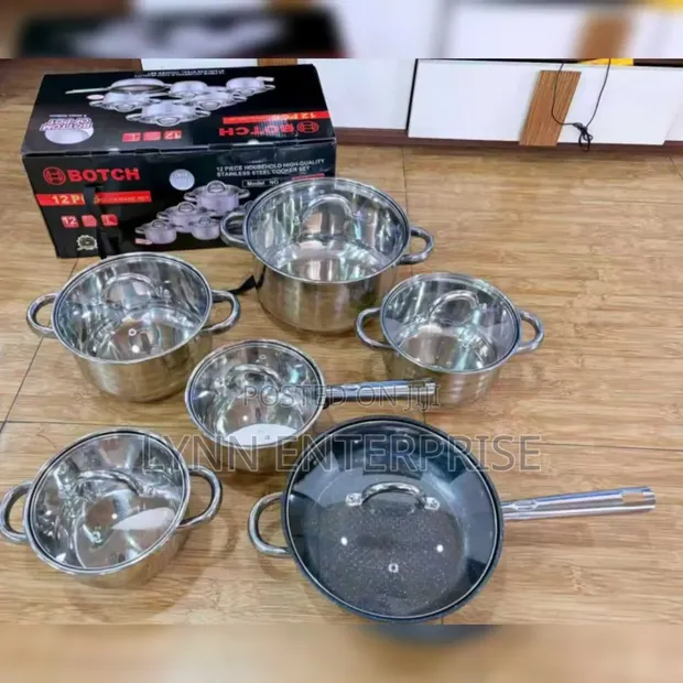 Botch Stainless Cookware Set - 12 Pieces - 1