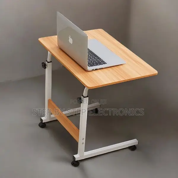 Sturdy Height Adjustable Laptop Table Stand with Wheels - 1