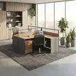 Circular Modern Office Workstation for Two Users - 4